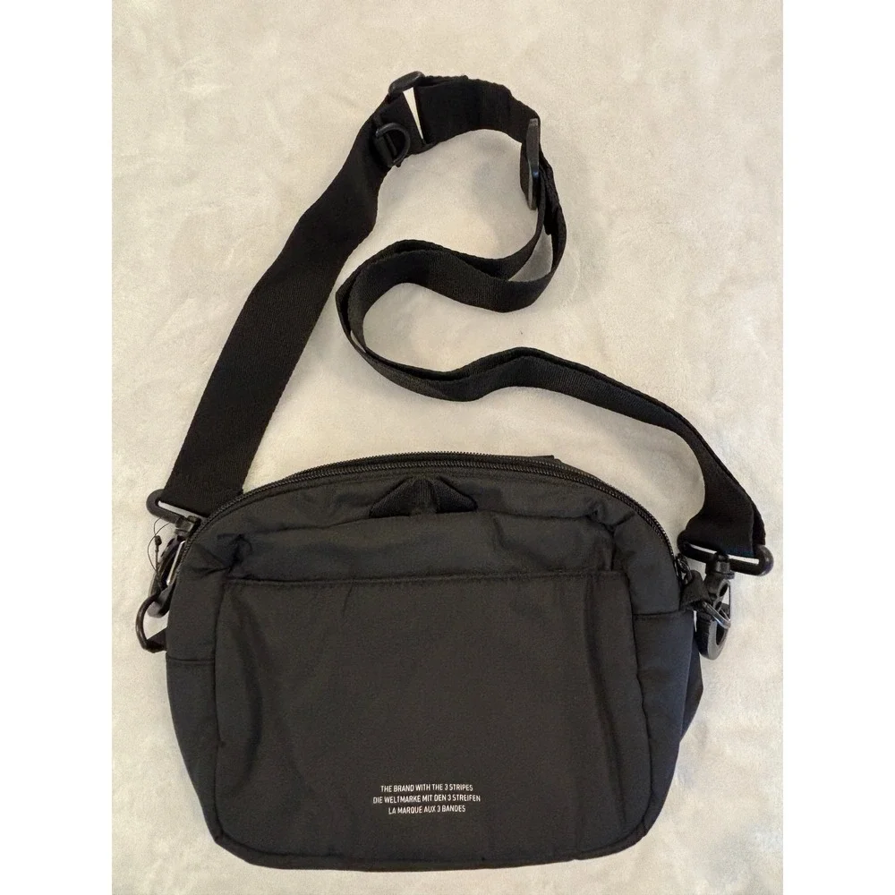 Adidas Originals Festival Crossbody Bag Black Trefoil Utility Messenger Bag